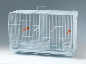 Клетка для птиц двойная с перегородкой (60х27x40см) (1801-1)