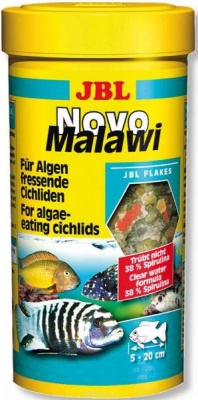 JBL NovoMalawi - Корм в форме хлопьев для растительноядных цихлид из озер Малави и Таньгаика, 250 мл